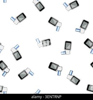 pattern capacity spirometer cartoon. airflow measurement, respiratory function, diagnosis health capacity spirometer sign vector Stock Vector