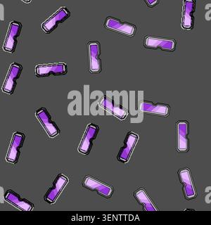 seamless pattern Stylized welding safety glasses with vibrant purple lenses ensuring eye protection in industrial, construction, or technological work Stock Vector