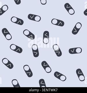 pattern toggle switch graphic illustrating an active state with a checkmark, representing confirmation, selection, or an enabled option in user interf Stock Vector