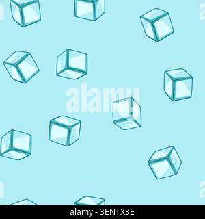 seamless pattern stainless ice cubes reusable cartoon. steel silicone, plastic gel, nontoxic dishwasher stainless ice cubes reusable sign vector Stock Vector