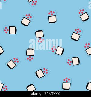 pattern vehicle car diagnostic scanner cartoon. automotive system, interface software, bluetooth wireless vehicle car diagnostic scanner sign. seamles Stock Vector