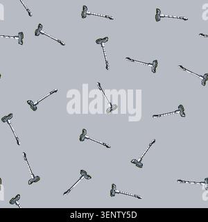 seamless pattern home electric mop cartoon. al household, dust modern, industrial tool home electric mop sign vector Stock Vector