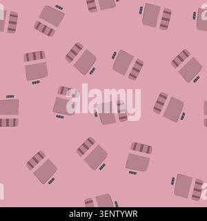 pattern factory plastic tank cartoon. rainwater waste, industry wastewater, recycle cistern factory plastic tank sign. seamless vector illustration Stock Vector