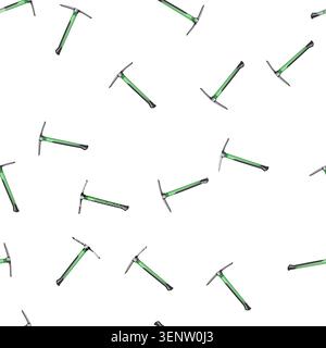 pattern pickax pickaxe cartoon. pickaxe rock, dig chisel, silhouette pictogram pickax pickaxe sign vector Stock Vector