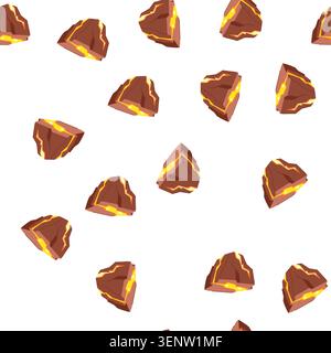 pattern volcano lava platform cartoon. eruption magma, geothermal basalt, flow vent volcano lava platform sign. seamless symbol vector illustration Stock Vector