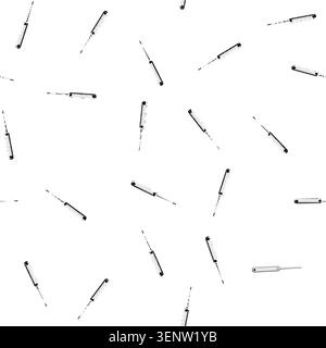 pattern Lockpick tool with a wavy tip and flat handle isolated on a crisp white background, illustrating concepts of security bypassing, unauthorized Stock Vector