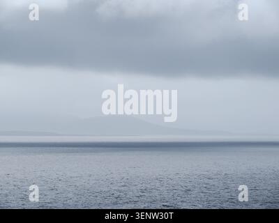 Cloudy view south from Achillbeg, Ireland Stock Photo