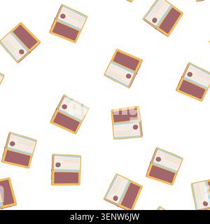 pattern money checkbook cartoon. salary payroll, cheque template, wallet paycheck money checkbook sign. seamless symbol vector illustration Stock Vector