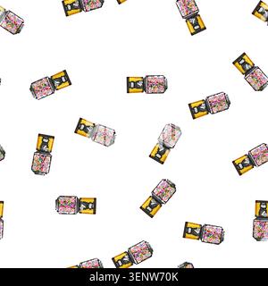 pattern vending bubblegum machine cartoon. vending bubblegum machine sign vector Stock Vector