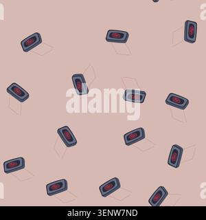 pattern identification fingerprint scanner cartoon. technology sensor, recognition device, mobile smartphone identification fingerprint scanner sign. Stock Vector