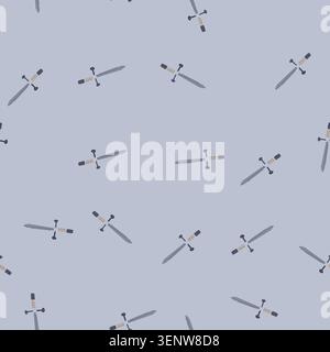 pattern norse viking sword cartoon. raid shield, axe conquer, ship legend norse viking sword sign. seamless vector illustration Stock Vector