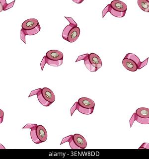 pattern roll electrical tape cartoon. texture paper, work plastic, duct strip roll electrical tape sign vector Stock Vector