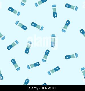 pattern green blender cartoon. drink smoothie, detox lifestyle, fresh vegetarian green blender sign. seamless vector illustration Stock Vector