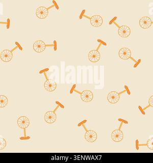 pattern weather desk fan cartoon. hot line, electric table, stroke office weather desk fan sign. seamless vector illustration Stock Vector