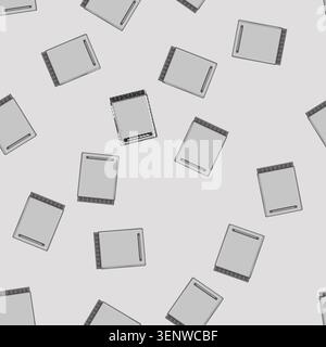 seamless pattern kitchen fridge refrigerator cartoon. kitchen fridge refrigerator sign vector Stock Vector