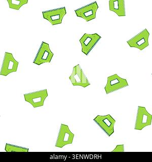 pattern adhesive notched trowel cartoon. mortar installation, masonry spreader, surface smooth adhesive notched trowel sign vector Stock Vector