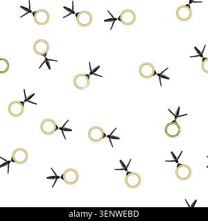 pattern effect light ring cartoon. circle neon, line glow, shine bright effect light ring sign vector Stock Vector