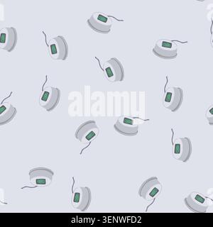 pattern technology fingerprint scanner cartoon. sensor recognition, device mobile, smartphone privacy technology fingerprint scanner sign. seamless ve Stock Vector