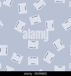 pattern invoice receipt cartoon. check purchase, pay supermarket, money shop invoice receipt sign. seamless vector illustration Stock Vector