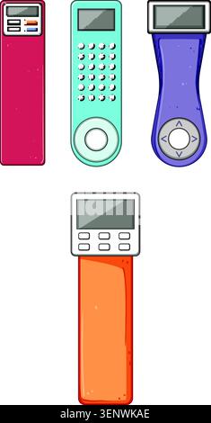 Digital bookmarking devices offering various forms and functions for users navigating digital content, providing quick access to specific pages or sec Stock Vector