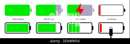 Charging battery. Power charger icon Stock Vector