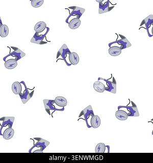pattern base charging stand wireless cartoon. cradle organizer, platform rack, shelf support base charging stand wireless sign. seamless symbol vector Stock Vector