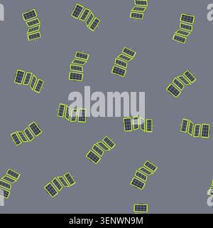 pattern friendly solar charger cartoon. device battery, panel outdoor, sustainable renewable friendly solar charger sign. seamless vector illustration Stock Vector