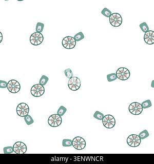 pattern quiet hand electric fan cartoon. lightweight adjustable, personal desk, travel powerful quiet hand electric fan sign. seamless symbol vector i Stock Vector