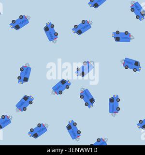 pattern parcel delivery truck cartoon. fleet ing, dispatch route, driver vehicle sign. seamless vector illustration Stock Vector