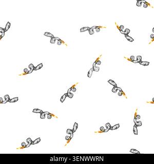 pattern ignition rocket fire trail cartoon. velocity combustion, smoke heat, acceleration ascent ignition rocket fire trail sign vector Stock Vector