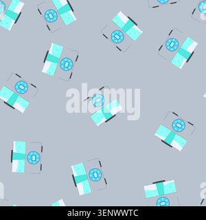 pattern humidify humidifier air cartoon. cleaner aromatherapy, vapor diffuser humidify humidifier air sign. seamless vector illustration Stock Vector