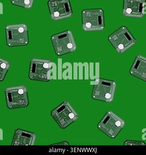 seamless pattern arduino microcontroller cartoon. abstract pcb, motherboard science, board hardware arduino microcontroller sign vector Stock Vector