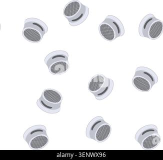 pattern kitchen faucet aerator cartoon. bathroom eco, friendly conservation, environment sustainable kitchen faucet aerator sign. seamless symbol vect Stock Vector