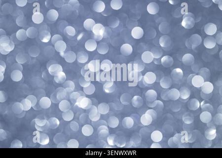 Abstract Silver Bokeh Background with Soft Defocused Light Circles for Elegant Designs Stock Photo