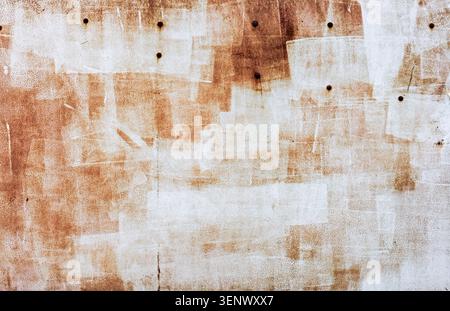 Rustic Textured Wall with Weathered Paint Stock Photo