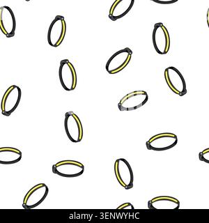 pattern hiiking headlamp flashlight cartoon. hiiking headlamp flashlight sign vector Stock Vector