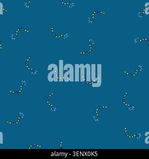 seamless pattern diagram neurons cartoon. myelin axon, neurology body, tissue drawing diagram neurons sign vector Stock Vector