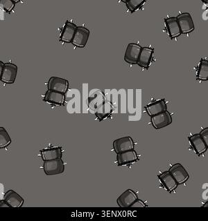 seamless pattern kitchen double boiler pan cartoon. pot cook, making chocolate kitchen double boiler pan sign vector Stock Vector