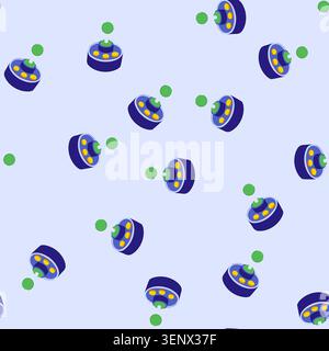 pattern vintage arcade joystick cartoon. control machine, video old, stick controller vintage arcade joystick sign. seamless vector illustration Stock Vector
