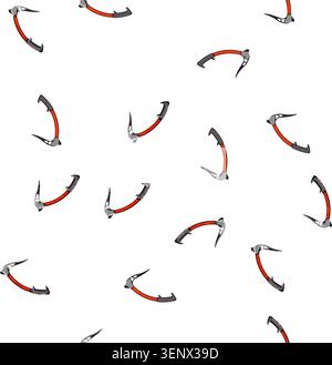 pattern climbing piolet ice tool cartoon. high sport, ax active, danger dangerous climbing piolet ice tool sign vector Stock Vector