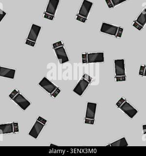 seamless pattern equipment microwave oven cartoon. equipment microwave oven sign vector Stock Vector