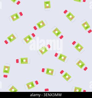 pattern medicine vitamin capsule cartoon. diet medical, natural organic, oil drug medicine vitamin capsule sign. seamless vector illustration Stock Vector