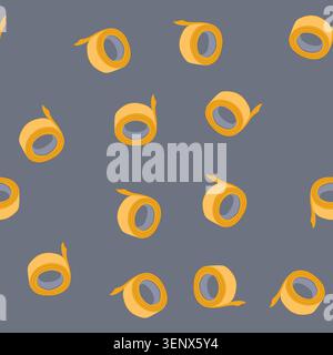 pattern cut duct tape cartoon. wrinkled scotch, piece grunge, torn strip cut duct tape sign. seamless vector illustration Stock Vector