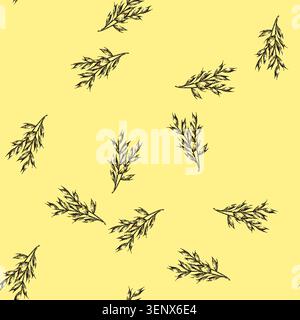pattern oatmeal oat plant hand drawn. bowl cereal, porridge breakfast, healthy blueberry, food s, fruit muesli oatmeal oat plant vector sketch illustr Stock Vector