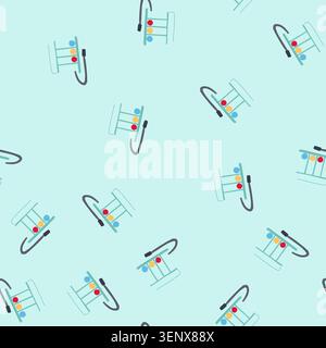 pattern volume spirometer cartoon. measurement respiratory, test airflow, pulmonary health volume spirometer sign. seamless vector illustration Stock Vector