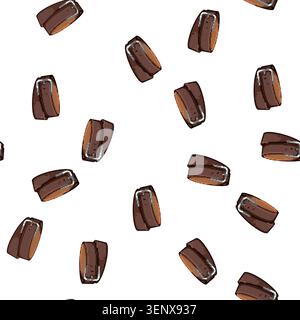 pattern style leather belt cartoon. style leather belt sign vector Stock Vector