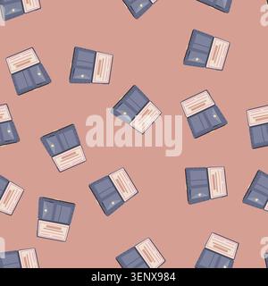 pattern salary checkbook cartoon. payroll cheque, template wallet, paycheck bank salary checkbook sign. seamless vector illustration Stock Vector