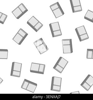 pattern Modern wall mounted metallic mailbox providing secure mail delivery, offering a clean design for residential or commercial buildings, ensuring Stock Vector