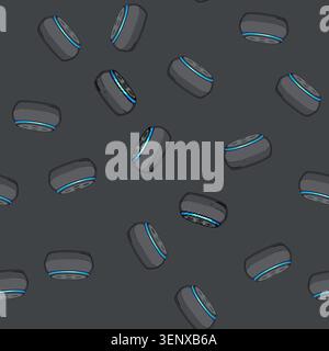 seamless pattern assistant smart speaker cartoon. assistant smart speaker sign vector Stock Vector