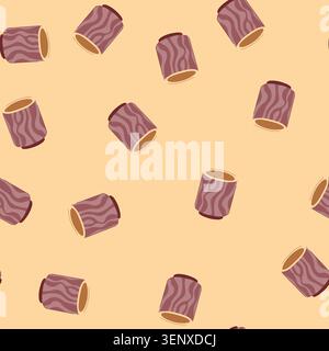 pattern color pencil holder cartoon. cup colour, box stationary, basket container color pencil holder sign. seamless vector illustration Stock Vector
